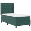 vidaXL Lit &agrave; ressorts avec matelas Vert fonc&eacute; 100 x 200 cm Velours