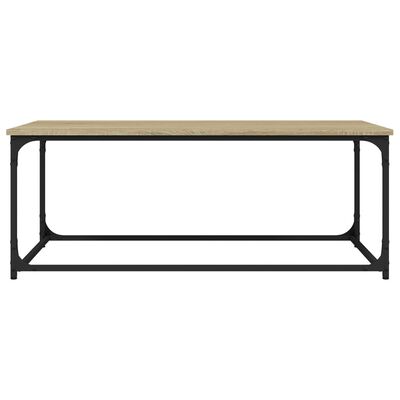 vidaXL Table basse Chêne sonoma 102x50x40 cm Bois d'ingénierie et fer