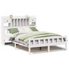 vidaXL Lit biblioth&egrave;que sans matelas blanc 150x200 cm bois pin massif