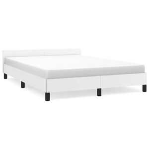 vidaXL Cadre de lit avec t&ecirc;te de lit sans matelas blanc 140x190 cm