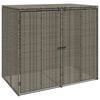 vidaXL Boîte de poubelle 2 pcs Gris 65 x 80 x 115 cm Polyéthylène