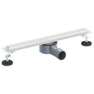 vidaXL &Eacute;vacuation de douche &agrave; 360&deg; avec mod&egrave;le slim Argent&eacute; 50 cm