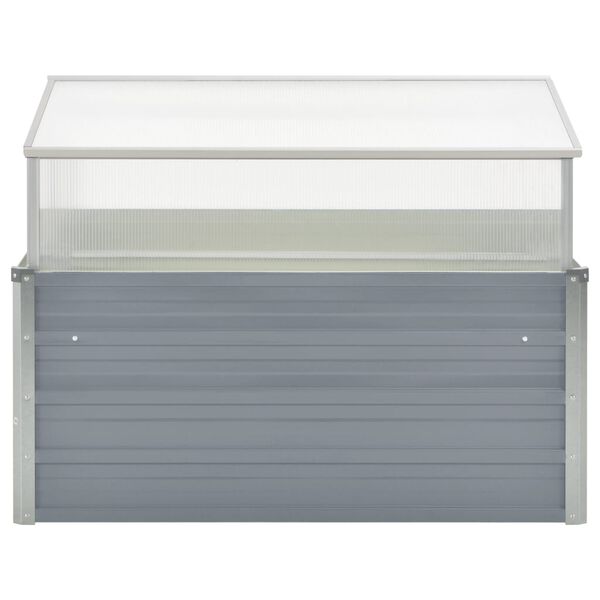 vidaXL Serre 100 x 100 x 85 cm Grise Acier galvanis&eacute;