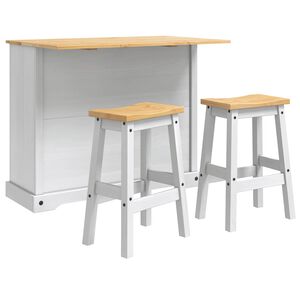 vidaXL Ensemble Cuisine &Icirc;lot 3 pc CORONA Blanc et Cire de Miel