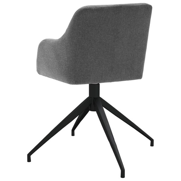 vidaXL Chaises pivotantes &agrave; manger lot de 6 Gris clair Tissu