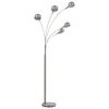 vidaXL Lampadaire 200 cm 5 x E14 Argent&eacute;