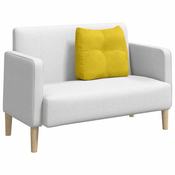 vidaXL Coussin de Dos Jaune 60 x 24 x 50 cm Velours