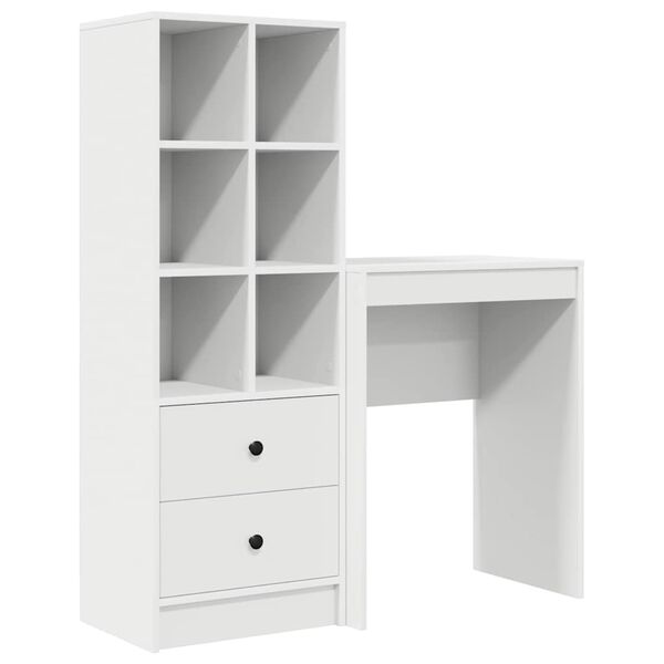 vidaXL Bureau avec tiroir 2 pcs Blanc