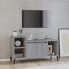 vidaXL Meuble TV Sonoma gris 100x35x55 cm Bois d'ing&eacute;nierie