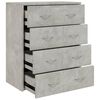 vidaXL Buffet avec 4 tiroirs 60x30,5x71 cm Gris b&eacute;ton