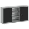 vidaXL Armoire &agrave; outils avec &eacute;tag&egrave;re Noir et gris 100 x 20 x 55 cm
