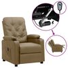 vidaXL Fauteuil inclinable &eacute;lectrique Cappuccino Similicuir