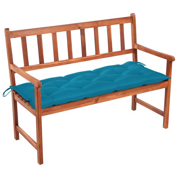 vidaXL Banc de jardin avec coussin 120 cm Bois d'acacia massif