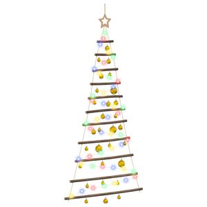 vidaXL Arbre de No&euml;l suspendu avec boules 150 cm 80 LED Multicolore
