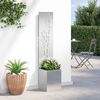 vidaXL &Eacute;cran de confidentialit&eacute; de jardin Floral Argent 32 x 150 cm