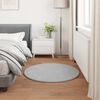 vidaXL Tapis en Fourrure Synth&eacute;tique de Lapin Olite Gris &Oslash; 100 cm