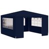 vidaXL Tente de r&eacute;ception avec parois lat&eacute;rales 4x4 m Bleu 90 g/m&sup2;