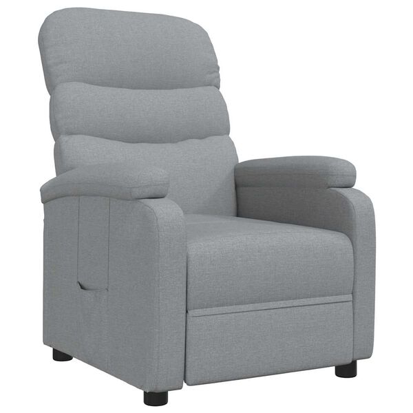 vidaXL Fauteuil inclinable Gris clair Tissu