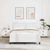 vidaXL Lit &agrave; ressorts avec matelas Blanc 140 x 190 cm Simili cuir