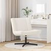 vidaXL Chaise pivotante Cr&egrave;me 63 x 75 x 76 cm Peau de mouton