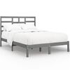 vidaXL Cadre de lit sans matelas gris bois massif 140x200 cm