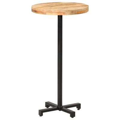 vidaXL Table de bar Ronde Ø60x110 cm Bois de manguier brut