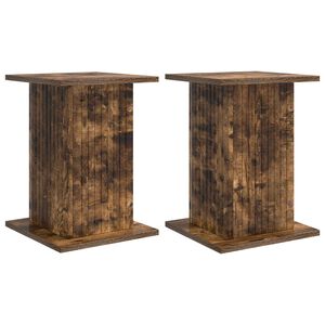 vidaXL Support de Plante 2 pc Ch&ecirc;ne fum&eacute; 30,5 x 30 x 43 cm