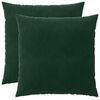 vidaXL Coussin avec oreiller HEERLEN 2 pi&egrave;ces Vert fonc&eacute; Velours