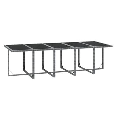 vidaXL Ensemble à manger de jardin coussins 11 pcs Résine tressée Gris