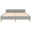 vidaXL Cadre de lit sans matelas gris clair 140x190 cm tissu
