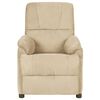 vidaXL Fauteuil de massage cr&egrave;me tissu microfibre