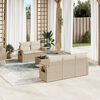 vidaXL Salon de jardin avec coussins 6 pcs beige r&eacute;sine tress&eacute;e