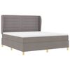 vidaXL Lit &agrave; ressorts avec matelas gris fonc&eacute; 90x190 cm Taupe tissu