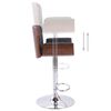 vidaXL Tabouret de bar Gris Tissu