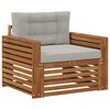 vidaXL Canap&eacute; d&rsquo;ext&eacute;rieur Bois d'acacia massif et polyester