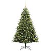 vidaXL Arbre de No&euml;l artificiel &agrave; charni&egrave;res 150 LED Vert 150 cm