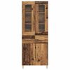 vidaXL Haut Armoire avec tiroir 2 pcs Bois ancien Bois d'ing&eacute;nierie