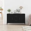 vidaXL Buffet Ch&ecirc;ne noir 100 x 36 x 60 cm Bois d'ing&eacute;nierie