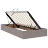 vidaXL Lit avec rangement et matelas avec matelas Taupe 90 x 200 cm
