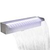 Lame d'eau rectangulaire &agrave; LED 45 cm en acier inoxydable pour piscine