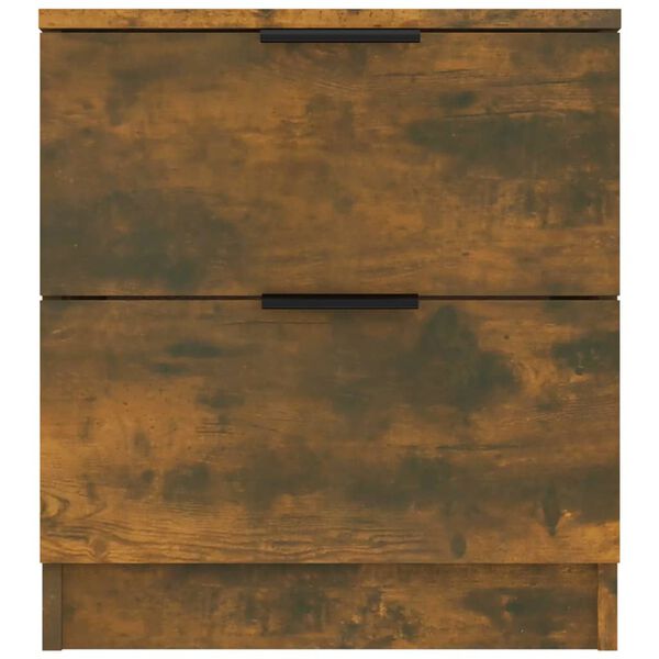 vidaXL Tables de chevet 2 pcs Ch&ecirc;ne fum&eacute; Bois d'ing&eacute;nierie