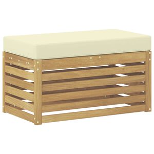 vidaXL Banc de Jardin Blanc 80 x 43 x 45 cm Bois d'Acacia Massif