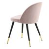 Venture Home Chaises &agrave; manger lot de 2 noir laiton rose poussi&eacute;reux