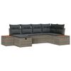 vidaXL Ensemble de canap&eacute; de jardin Gris polyrotin