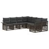 vidaXL Ensemble de canap&eacute; de jardin 8 pc 8-Nombre de places