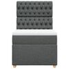 vidaXL Sommier &agrave; lattes de lit avec matelas Gris fonc&eacute; 80x200 cm Tissu