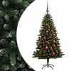vidaXL Arbre de No&euml;l Artificiel avec Boule 120 cm 150 LED Blanc chaud