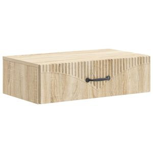 vidaXL Table d'appoint murale Ch&ecirc;ne Sonoma 59 x 34,5 x 17 cm