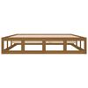 vidaXL Cadre de lit sans matelas marron miel 150x200 cm bois massif
