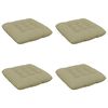vidaXL Coussins de si&egrave;ge VIANEN 4 pc 100 % polyester Vert clair